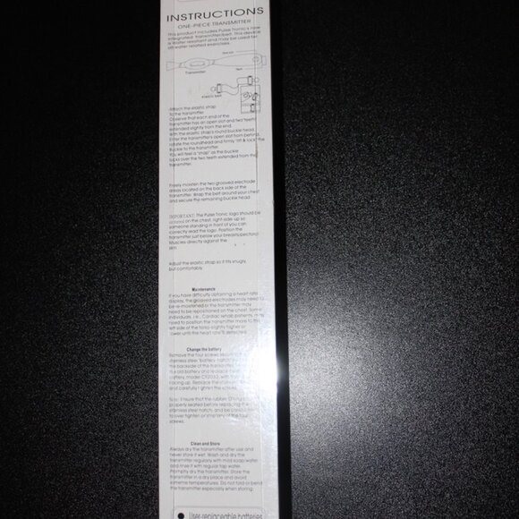 Sole Integrated Heart-Rate Monitor Transmitter Pulse Tronic RoHS Water Resistant - Picture 2 of 2